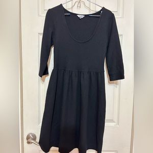 Built by Wendy minimalist black dress wool/angora XS
